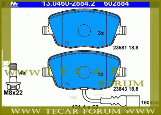 Колодки гальмівні, комплект VAG 6Q0698151C