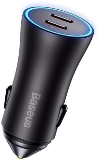 Зарядний пристрій від прикурювача 2USB Type-C PD