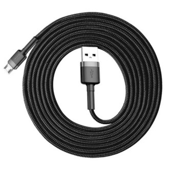 Кабель Baseus Cafule Cable USB For Micro 1.5A 2m Gray+Black