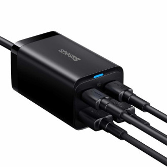 Мережевий зарядний пристрій Baseus GaN3 Pro Desktop Fast Charger 2C+2U 65W (Cable Type-C to Type-C 100W(20V/5A) 1m) Black