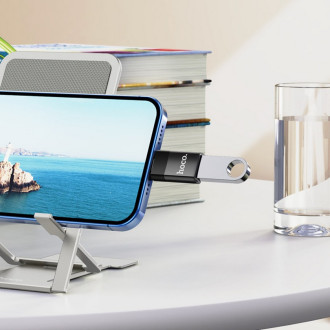 Кабель-перехiдник HOCO UA17 iP Male to USB female USB2.0 adapter Black