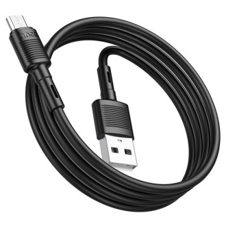 Кабель HOCO X83 USB to Micro 2.4A, 1m, PVC, PVC connectors, Black