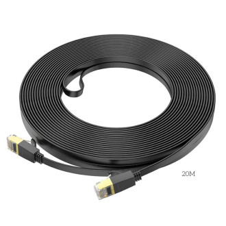 Кабель HOCO US07 General pure copper flat network cable(L=20M) Black