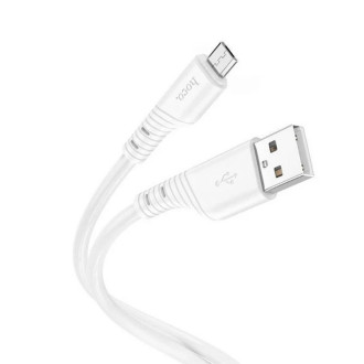 Кабель HOCO X97 Crystal color silicone charging data cable Micro white