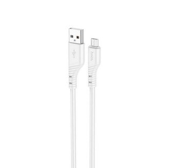 Кабель HOCO X97 Crystal color silicone charging data cable Micro white