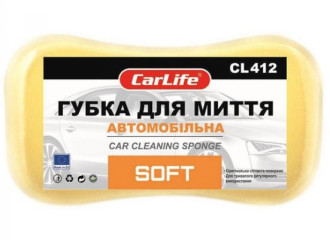 Губка 22х12х6 фігурна середня  в упаковці  CarLife