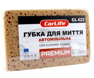 Губка 19х12х7 прямокутна з великими порами  в упаковці  CarLife