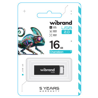 Flash Wibrand USB 2.0 Chameleon 16Gb Black Wibrand