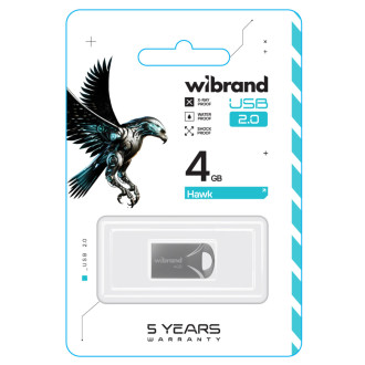 Flash Wibrand USB 2.0 Hawk 4Gb Silver Wibrand