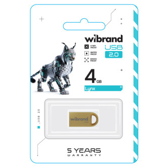 Flash Wibrand USB 2.0 Lynx 4Gb Gold Wibrand