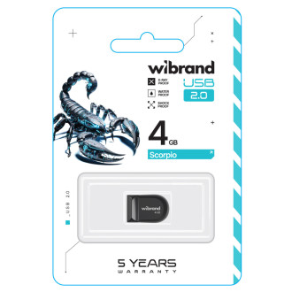 Flash Wibrand USB 2.0 Scorpio 4Gb Black Wibrand