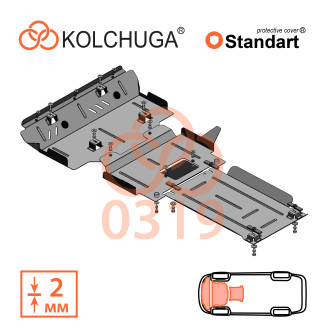 Захист двигуна Toyota Land Cruiser Prado 2009- Kolchuga Standart (1.0319)