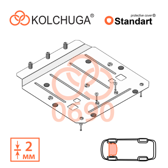 Захист двигуна Jaguar  F-Pace    2016- Kolchuga Standart (1.0690)