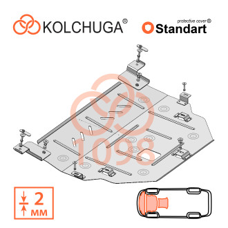 Захист двигуна Peugeot 2008 2020- Kolchuga Standart (1.1098)
