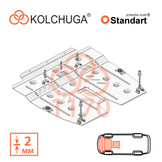 Захист двигуна Lexus  Es 300 H 2012-2018 Kolchuga Standart (1.1170)