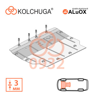 Захист двигуна Land Rover  Range Rover Evoque 2019- Kolchuga ALuOX (3.0932)