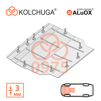 Захист двигуна Land Rover   Discovery Sport 2019- Kolchuga ALuOX (3.0975)