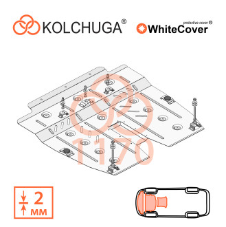 Захист двигуна Lexus  Es 300 H 2012-2018 Kolchuga WhiteCover (4.1170)