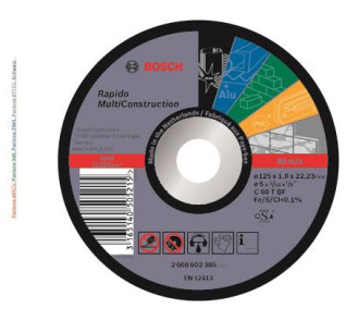 Bosch Коло відрізне Bosch Rapido MultiConstruction ACS 60 V BF 125