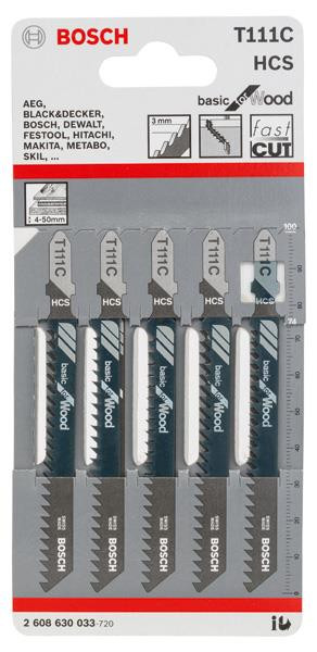 Bosch Пильне полотно Bosch Basic for Wood T 111 C 5шт