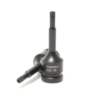 FORSAGE Головка 1/2" з насадкою Spline M6 з отвором ударна Forsage F-24807806T