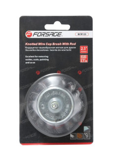 FORSAGE Кордщітка чашоподібна стальна вита для дрелі 75мм, в блістері F-BCR103