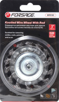 FORSAGE Кордщітка дискова стальна вита для дрелі 75мм, в блістері F-BFR103