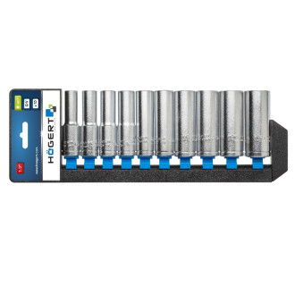HOEGERT Набір голівок торцевих подовжених HOEGERT 10 - 24 (HT1A888)