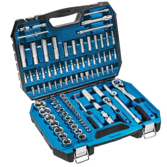 HOEGERT Набір торцевих голівок 1/2", 1/4" та аксесуарів в пластиковому кейсі HOEGERT 94 (HT1R426)