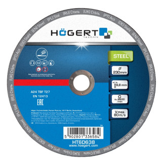 HOEGERT Диски шліфувальні по металу (уп/10 шт) HOEGERT 230 (HT6D638)