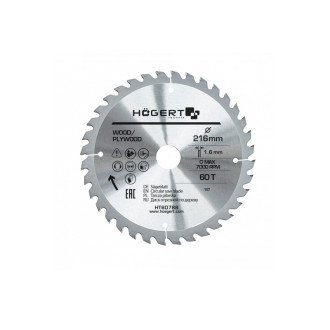 HOEGERT Диск пильяльний по дереву HOEGERT 216 (HT6D788)