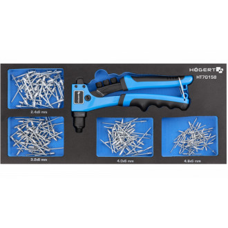 HOEGERT Заклепочник з заклепками у ложементі EVA 201 шт. HOEGERT 201 (HT7G158)