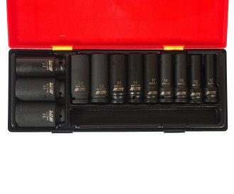 JTC Головки (набір) ударних глибоких 10-32мм 1/2, 12гр. 12од.