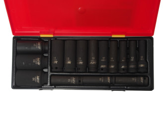 JTC Головки (набір) ударних глибоких 1/2'', 12гр. 15од.