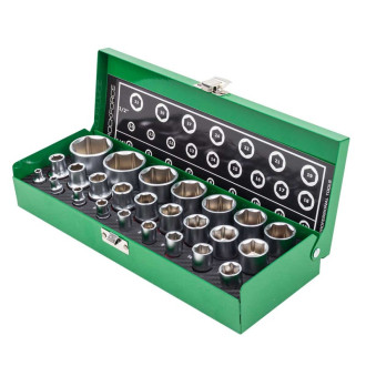 ROCKFORCE Набір головок 1/4", 1/2", 25 предметів (6гр.) ROCKFORCE RF-50121G