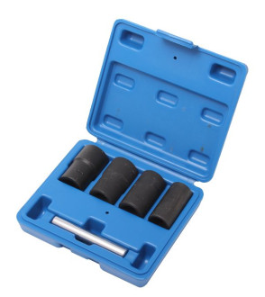 ROCKFORCE Набір головок-екстракторів для вилучення пошкоджених болтів та гайок 5пр.1/2" (17,19,21,22мм)