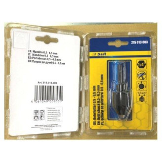 Свердлильний патрон S&R 0,5-6.5 мм з перехідником 1/4 "