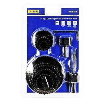 Набір кільцевих пилок по дереву S&R Meister 19-82 мм