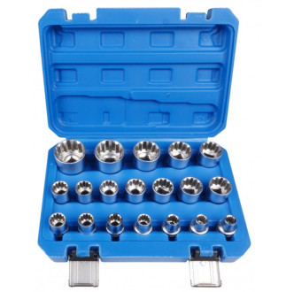 Viktec Головки (набір) SPLINE 8-32мм, 1/2, 19од.