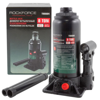 ROCKFORCE Домкрат пляшковий 8т (200-400мм) з клапаном ROCKFORCE RF-T90804 DS