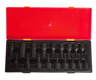 Набір ударних головок TORX, HEX, SPLINE 60мм 1/2 18од.