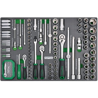 Набір інструменту в ложементі 1/4", 3/8", 1/2" 126ед. TOPTUL GEDC611