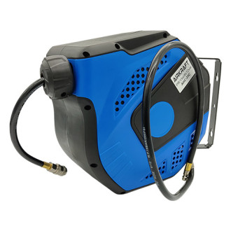 Шланг воздушный полиуретановый армированный на катушке 8x12мм, 15м  с быстроразъемными соединениями AIRKRAFT AHC-35C