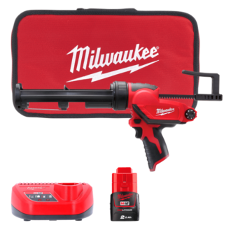 Пістолет клейовий MILWAUKEE M12 PCG/310C-201B 4933441655 (+ заряд. пристрій, 1 акум., в сумці для інструментів)