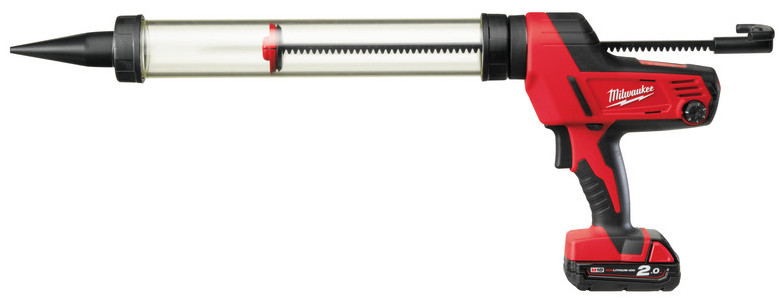 Пістолет для герметиків акумуляторний MILWAUKEE C18 PCG/600T-201B 600 мл 4933441808 (+1 акумулятор, зарядний пристрій, пластиков