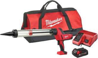 Пістолет для герметиків акумуляторний MILWAUKEE C18 PCG/600T-201B 600 мл 4933441808 (+1 акумулятор, зарядний пристрій, пластиков