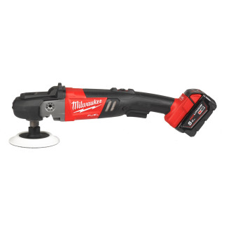 Машина полірувальна кутова акумуляторна MILWAUKEE M18 FAP180-502X, Ø диска 180мм, (+заряд.пристрій, 2 акум.Х 5Аг, HDкейс)