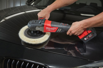 Машина полірувальна кутова акумуляторна MILWAUKEE M18 FAP180-0X, O диска 180мм, (+ полірувальна платформа, пилезахисний екран, D