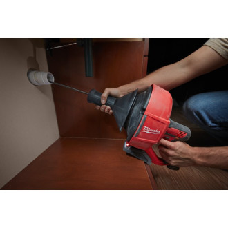 Машина прочистна акумуляторна MILWAUKEE, M12 BDC8-0C, трос 8м, ємність для зберігання