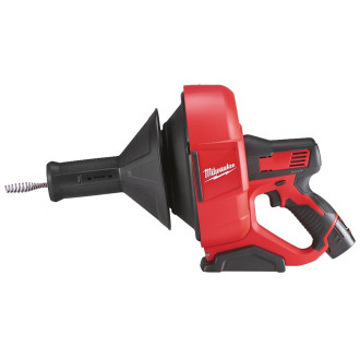 Акумуляторна прочисна машина MILWAUKEE M12 BDC8-202C (трос, внутрішній барабан,2 акумул. Х 2Аг, ємність для зберігання)